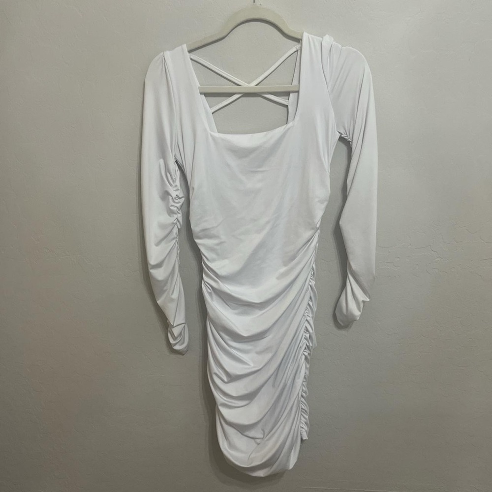 white bodycon dress